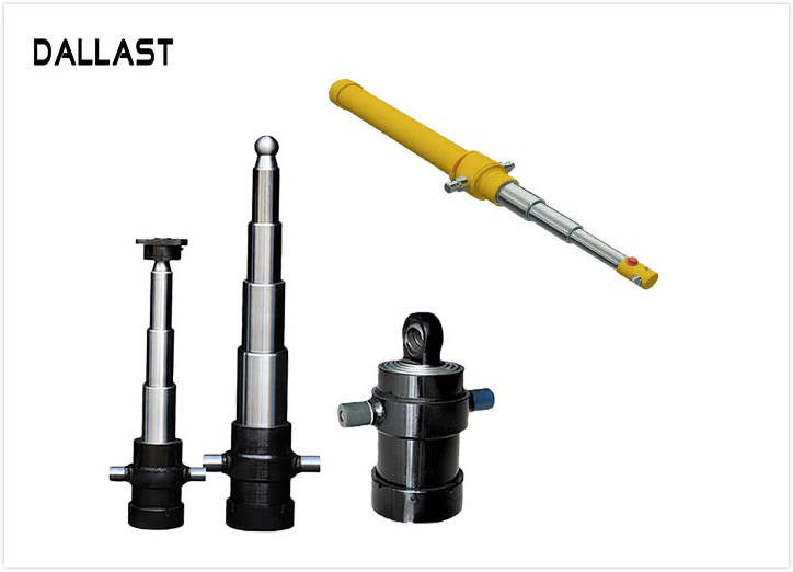 Multistage Side Dumper Single Acting  Telescopic Hydraulic Oil Cylinder